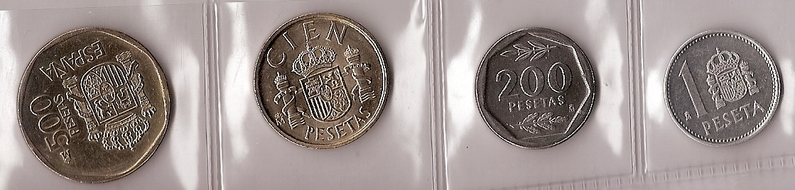 Coins - Spain - Juan Carlos I (pesetas) - 1988 - Complete year