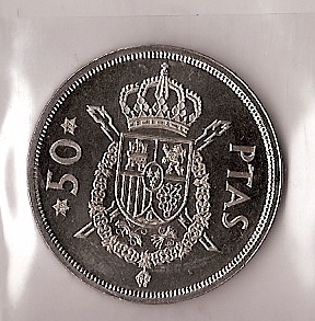 Monedas - España - Juan Carlos I (pesetas) - 1975 *79 - 050 pesetas - Click en la imagen para cerrar