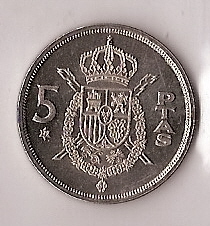 Monedas - España - Juan Carlos I (pesetas) - 1975 *79 - 005 pesetas - Click en la imagen para cerrar