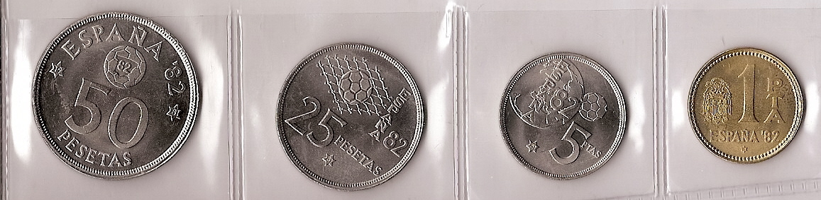 Monedas - España - Juan Carlos I (pesetas) - 1980 *81 (futb) - Año completo