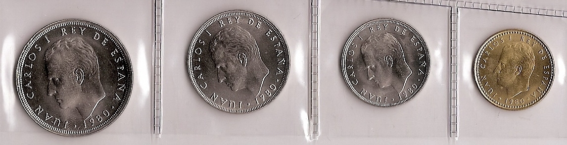 Monedas - España - Juan Carlos I (pesetas) - 1980 *81 (futb) - Año completo - Click en la imagen para cerrar