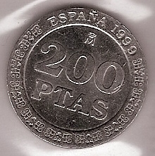 Monedas - España - Juan Carlos I (pesetas) - 1999 - 200 pesetas - Click en la imagen para cerrar
