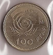 Monedas - España - Juan Carlos I (pesetas) - 1999 - 100 pesetas - Click en la imagen para cerrar