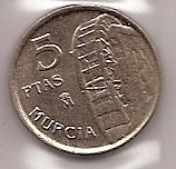 Monedas - España - Juan Carlos I (pesetas) - 1999 - 005 pesetas - Click en la imagen para cerrar