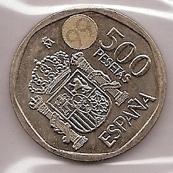 Monedas - España - Juan Carlos I (pesetas) - 1999 - 500 pesetas - Click en la imagen para cerrar