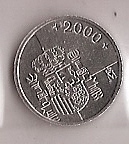 Monedas - España - Juan Carlos I (pesetas) - 2000 - 001 peseta