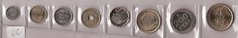 Monedas - España - Juan Carlos I (pesetas) - 2000 - Año completo