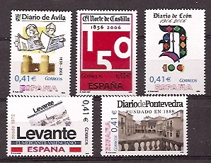 Sellos - Países - España - 2º Cent. (Series Completas) - Juan Carlos I - 2006 - 4229/33 - ** - Click en la imagen para cerrar