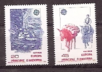 Sellos - Países - Andorra - Correo Español - Series completas - 1988 - 204/05 - ** - Click en la imagen para cerrar
