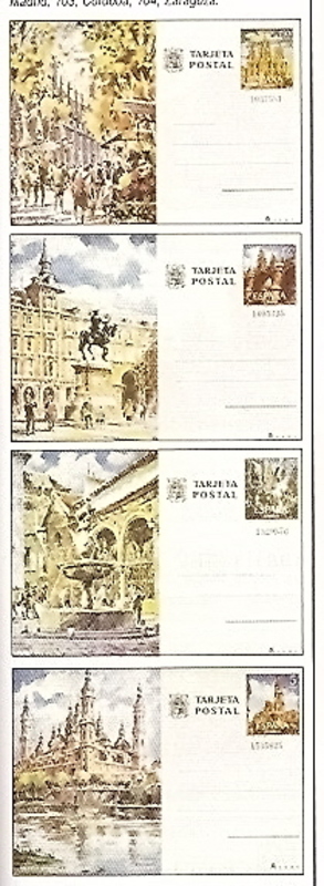 Sellos - España - Enteros Postales - Año 1973 - 101/104 - **