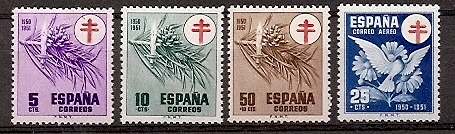 Sellos - Países - España - 2º Cent. (Series Completas) - Estado Español - 1950 - 1084/87 - ** - Click en la imagen para cerrar