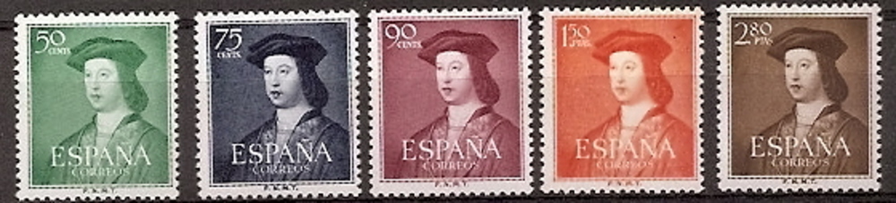 Sellos - Países - España - 2º Cent. (Series Completas) - Estado Español - 1952 - 1106/10 - **