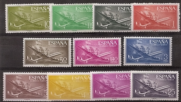 Sellos - Países - España - 2º Cent. (Series Completas) - Estado Español - 1955 - 1169/79 - ** - Click en la imagen para cerrar