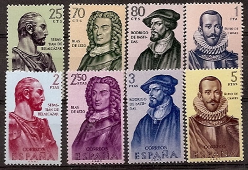 Stamps - Countries - Spain - 2nd Cent. (Complete Series) - Estado Español - 1961 - 1374/81 - **