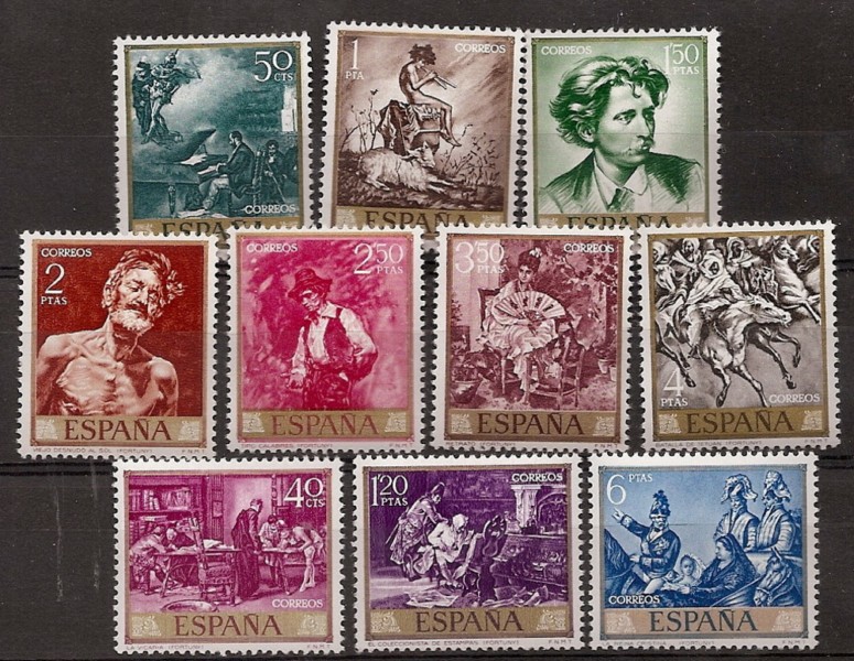 邮票 - 国家 - 西班牙 - 2º Cent. (全套系列) - 西班牙国 - 1968 - 1854/63 - **