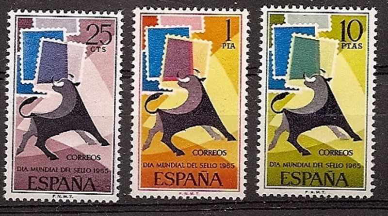 Stamps - Countries - Spain - 2nd Cent. (Complete Series) - Estado Español - 1965 - 1667/69 - **