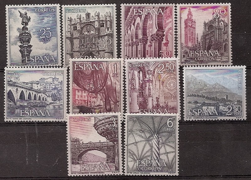 Stamps - Countries - Spain - 2nd Cent. (Complete Series) - Estado Español - 1965 - 1643/52 - **