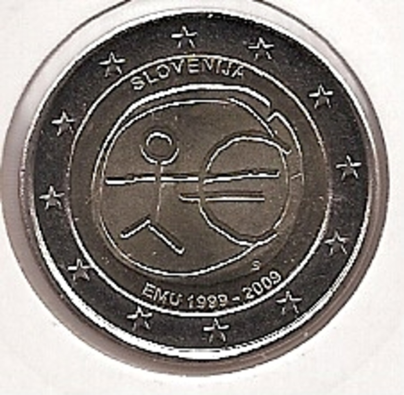 2€ - Słowenia - SC - Rok 2009 - Dziesiąta rocznica euro