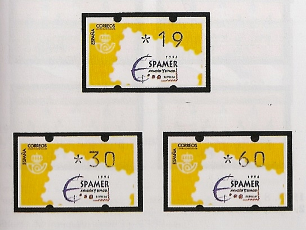 Sellos - Países - España - ATMs (sellos autom.val.variable) - 999 - 1993 - **