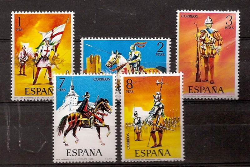 Sellos - Países - España - 2º Cent. (Series Completas) - Estado Español - 1973 - 2139/43 - **