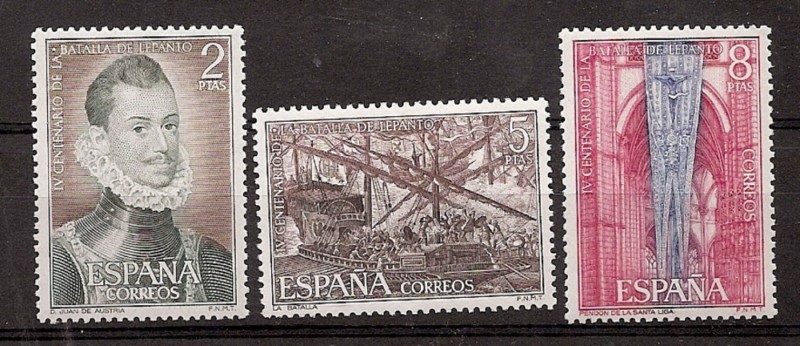 <div>Sellos - Pa&iacute;ses - Espa&ntilde;a - 2&ordm; Cent. (Series Completas) - Estado Espa&ntilde;ol - 1971 - 2055/57 - **</div>