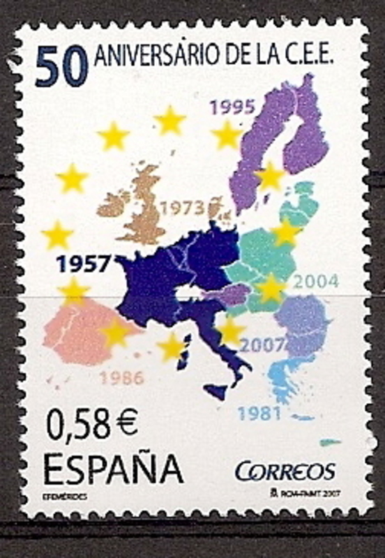Sellos - Países - España - 2º Cent. (Series Completas) - Juan Carlos I - 2007 - 4319 - **