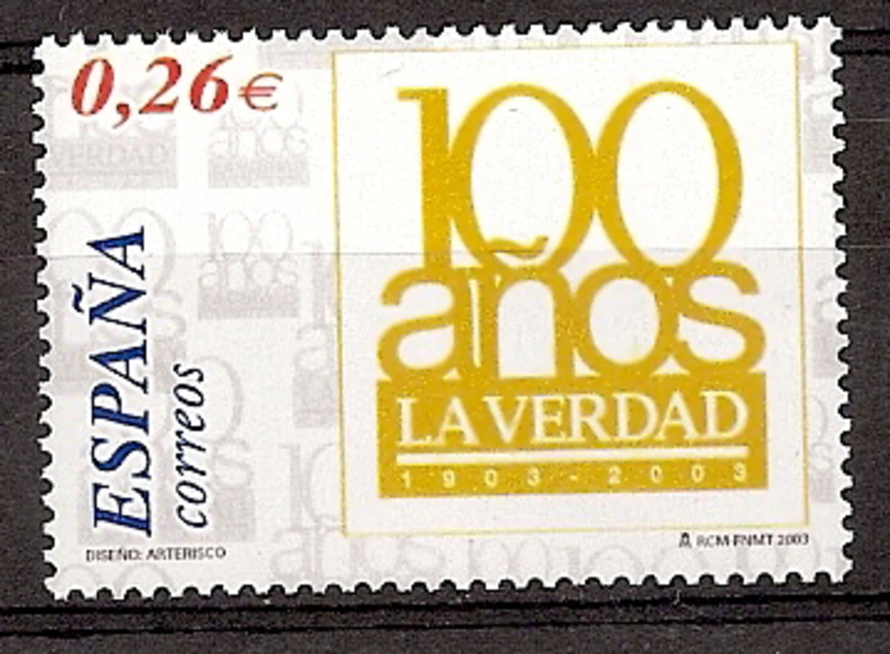 Sellos - Países - España - 2º Cent. (Series Completas) - Juan Carlos I - 2003 - 3968 - **