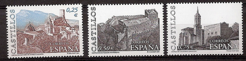 Sellos - Países - España - 2º Cent. (Series Completas) - Juan Carlos I - 2002 - 3889/91 - **