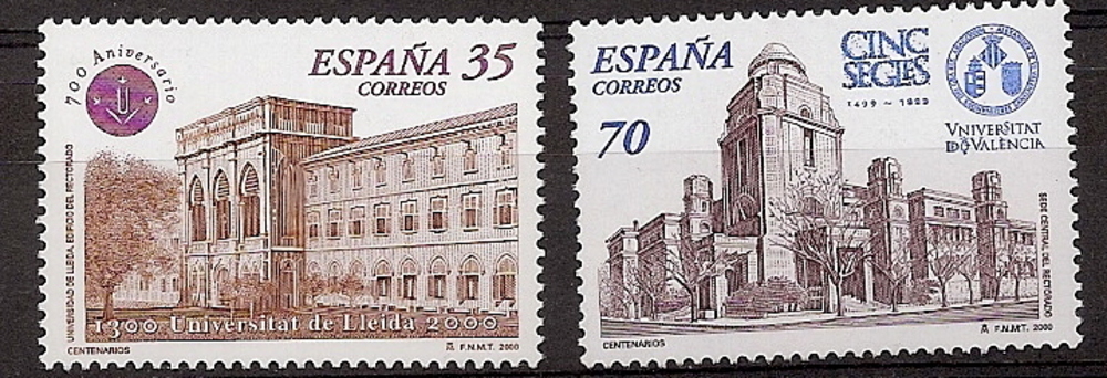 Sellos - Países - España - 2º Cent. (Series Completas) - Juan Carlos I - 2000 - 3703/04 - **