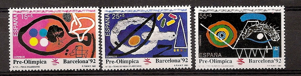 Sellos - Países - España - 2º Cent. (Series Completas) - Juan Carlos I - 1991 - 3134/36 - **