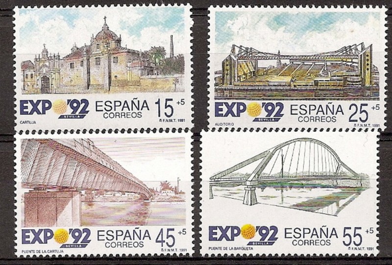 Sellos - Países - España - 2º Cent. (Series Completas) - Juan Carlos I - 1991 - 3100/03 - **