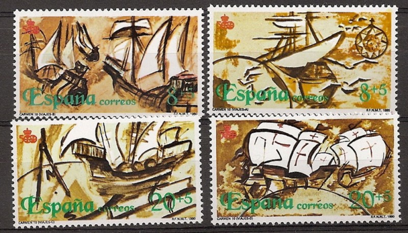 Sellos - Países - España - 2º Cent. (Series Completas) - Juan Carlos I - 1990 - 3079/82 - **