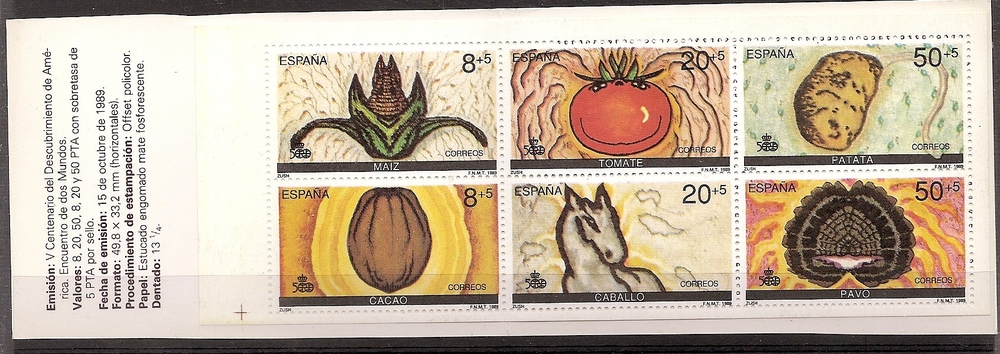 Sellos - Países - España - 2º Cent. (Series Completas) - Juan Carlos I - 1989 - 3034C - **