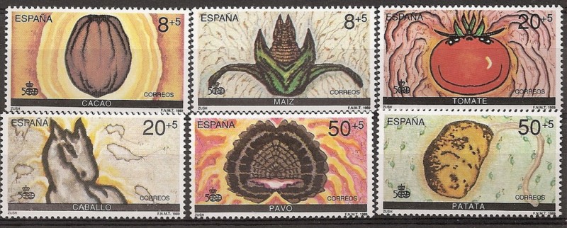 Sellos - Países - España - 2º Cent. (Series Completas) - Juan Carlos I - 1989 - 3029/34 - **