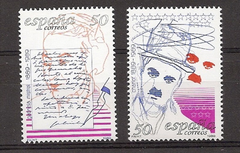 Sellos - Países - España - 2º Cent. (Series Completas) - Juan Carlos I - 1989 - 3013/14 - **