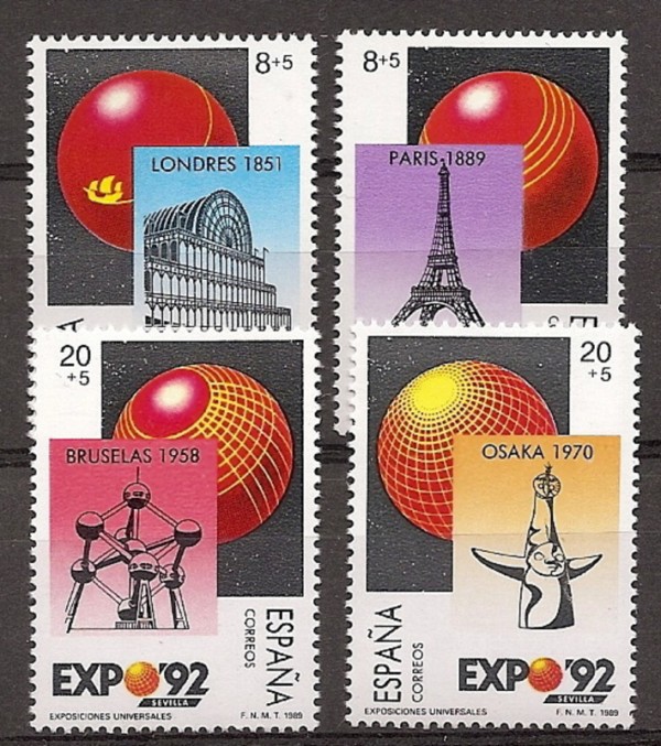 Sellos - Países - España - 2º Cent. (Series Completas) - Juan Carlos I - 1989 - 2990/93 - **