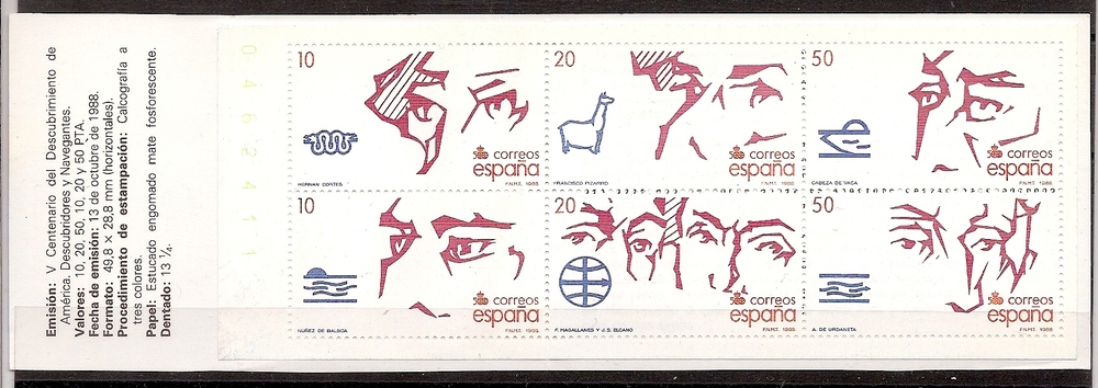 Sellos - Países - España - 2º Cent. (Series Completas) - Juan Carlos I - 1988 - 2969C - **