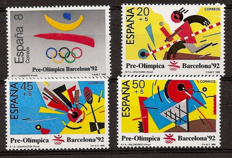 Sellos - Países - España - 2º Cent. (Series Completas) - Juan Carlos I - 1988 - 2963/66 - **