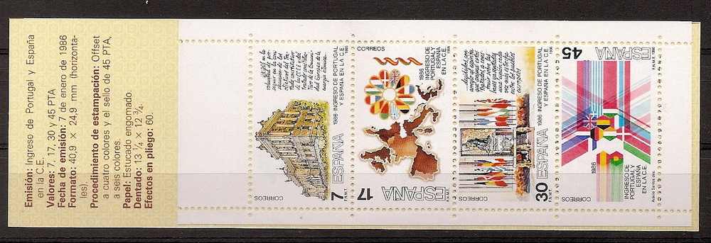 Sellos - Países - España - 2º Cent. (Series Completas) - Juan Carlos I - 1986 - 2825C - **
