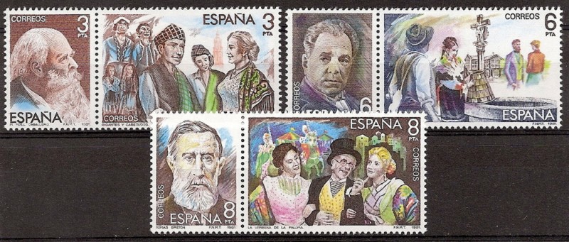 Timbres - Pays - Espagne - 2ème Cent. (Série Complète) - Juan Carlos I - 1982 - 2651/56 - **