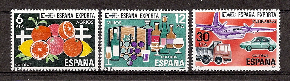Sellos - Países - España - 2º Cent. (Series Completas) - Juan Carlos I - 1981 - 2626/28 - **