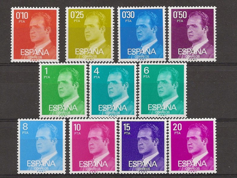 Zegels - Landen - Spanje - 2e Cent. (Complete Series) - Juan Carlos I - 1977 - 2386/96 - **