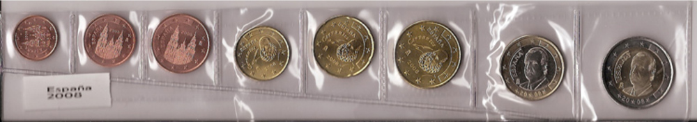 <div>Colecci&oacute;n en tiras - Espa&ntilde;a - sc - A&ntilde;o 2008 - 8 monedas</div>