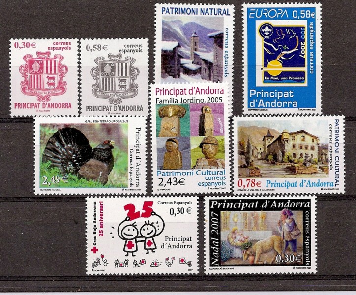 Andorra - Correo Español - Komplette Jahrgänge - 2007 - **
