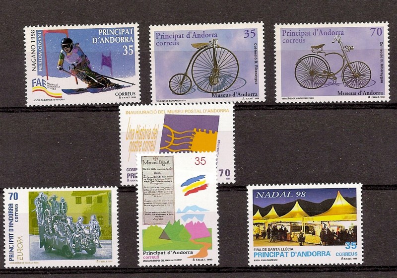 Andorra - Correo Español - Komplette Jahrgänge - 1998 - **