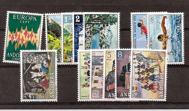 Andorra - Correo Español - Años completos - 1972 - **