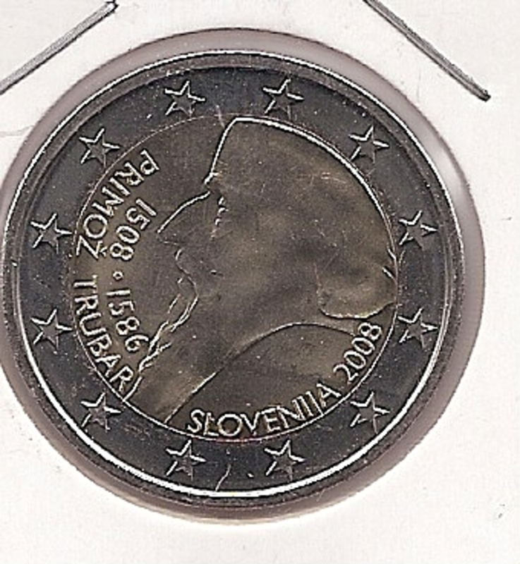 2€ - Slovenia - SC - Anno 2008 - Primoz Trubar