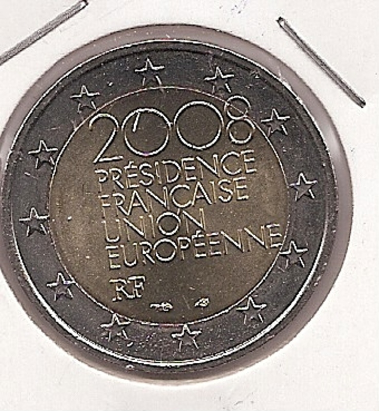 2€ - Francia - SC - Anno 2008 - Presidente U.E.