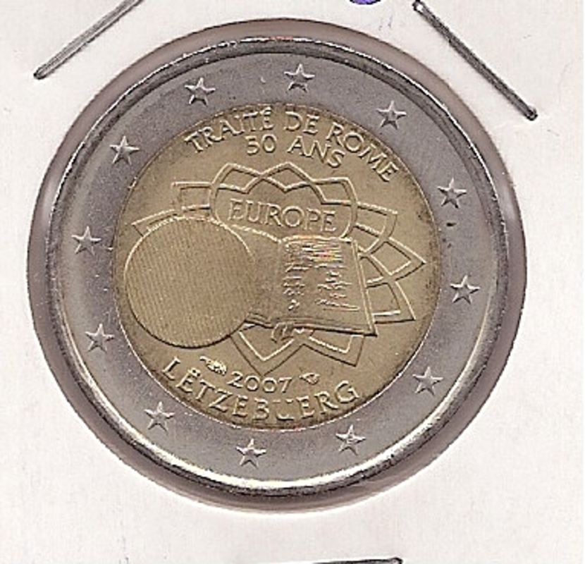 Luksemburg - 2€ SC - Rok 2007 - Traktat Rzymski