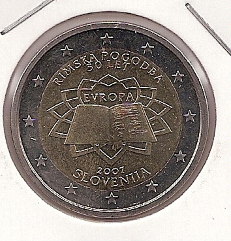 2€ - Slovenia - SC - Anno 2007 - Trattato di Roma